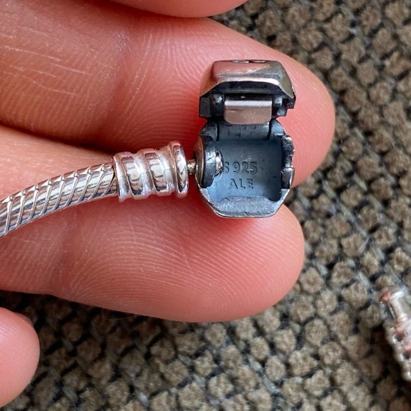 Pandora Snake Bracelet with Colorful Fantasy Love Rainbow Charms Jewelry EUC - Picture 12 of 14